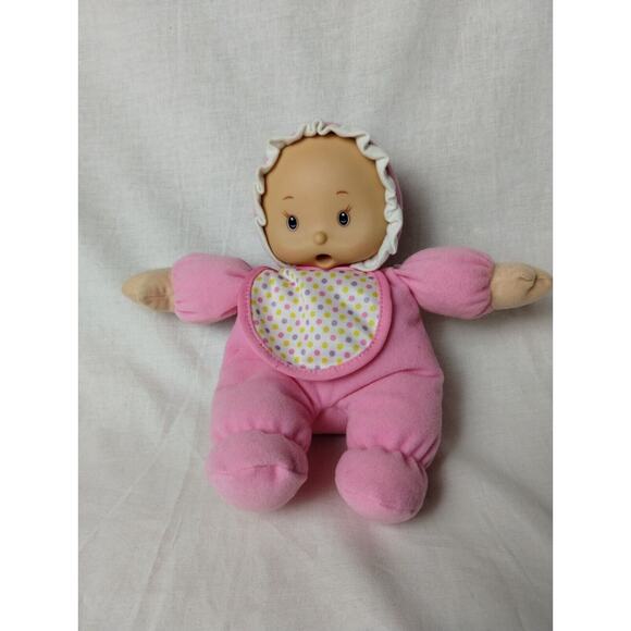 2 Small Plush Babydolls - Vinyl Face - Pink Girl - Blue Boy - Picture 2 of 6